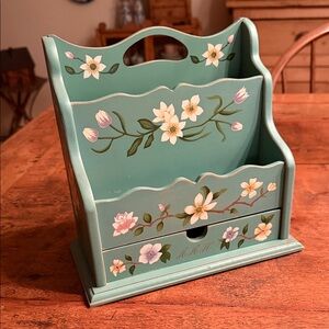 Mail/ Desk Organizer by Whole House World - Floral Design